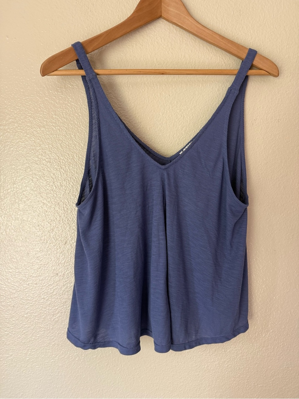 Intimately by Free People Slate Blue V-Neck Ribbed Camisole Tank